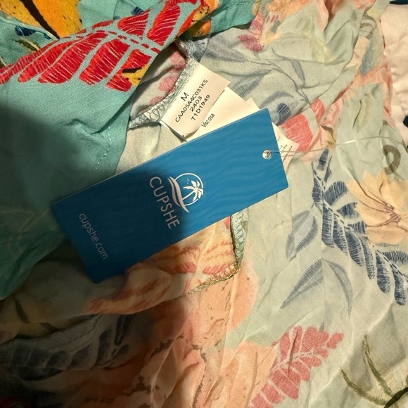 Cupshe Tropical Dolman Sleeve Casual Mini Dress - Picture 8 of 9